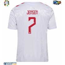 Moški Nogometni dresi Danska Mathias Jensen #7 Gostujoči EP 2024 Kratek Rokav